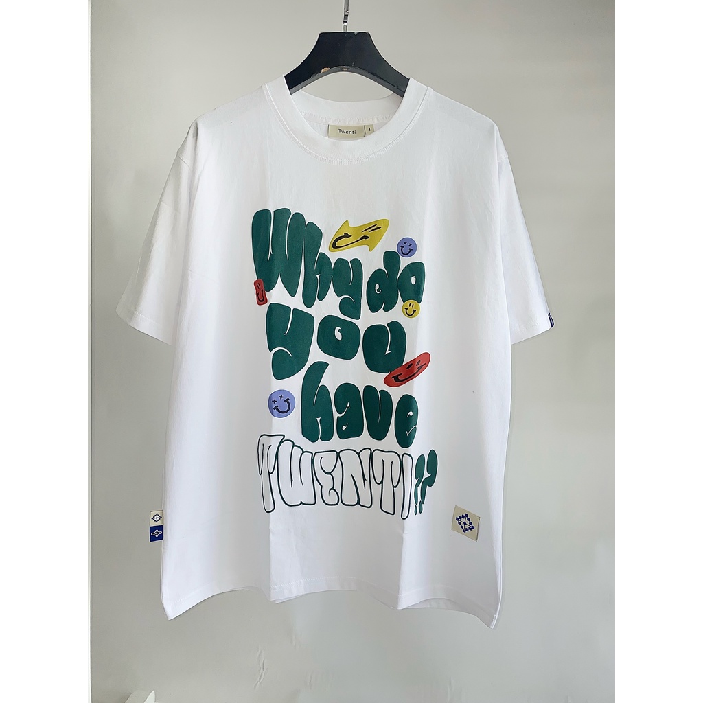 [Nhập Lazxuhuong03 - Giảm 40k/299k]ÁO THUN TWENTI WHY MÀU SẮC FORM RỘNG