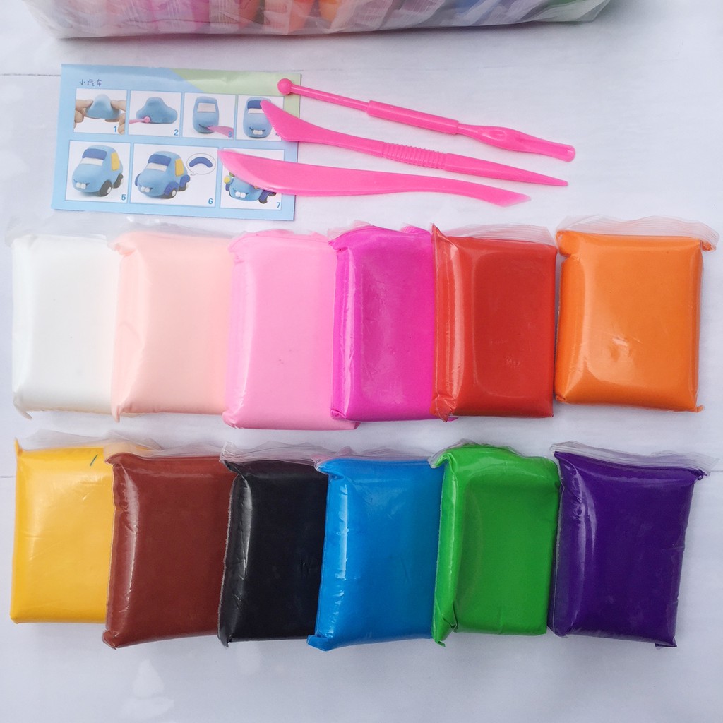 Đất sét Nhật làm slime 12 màu