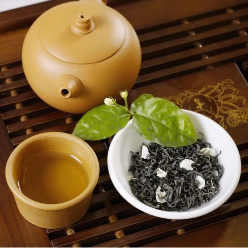 Trà xanh ướp hoa nhài thanh nhiệt giảm cân tốt cho tinh thần và tập trung làm việc - Trà Minh An greentea - chè hoa lài | Lazada.vn
