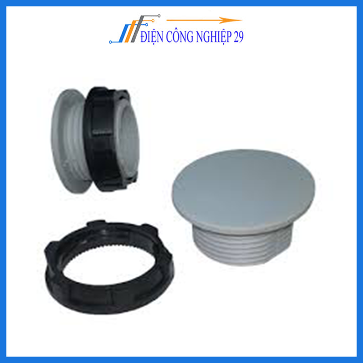 Nút bịt tủ điện có ren phi 22 ( 10 cái )