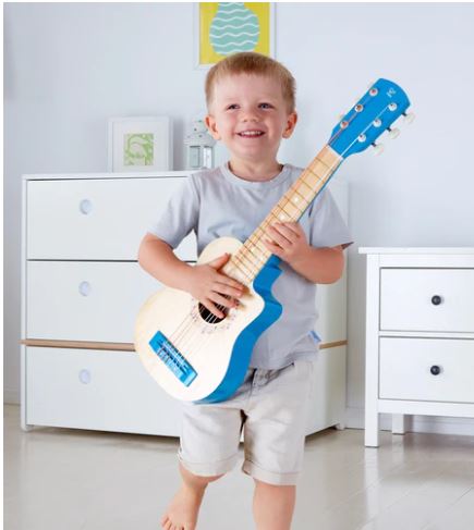 Đồ chơi đàn Guitar màu xanh Hape