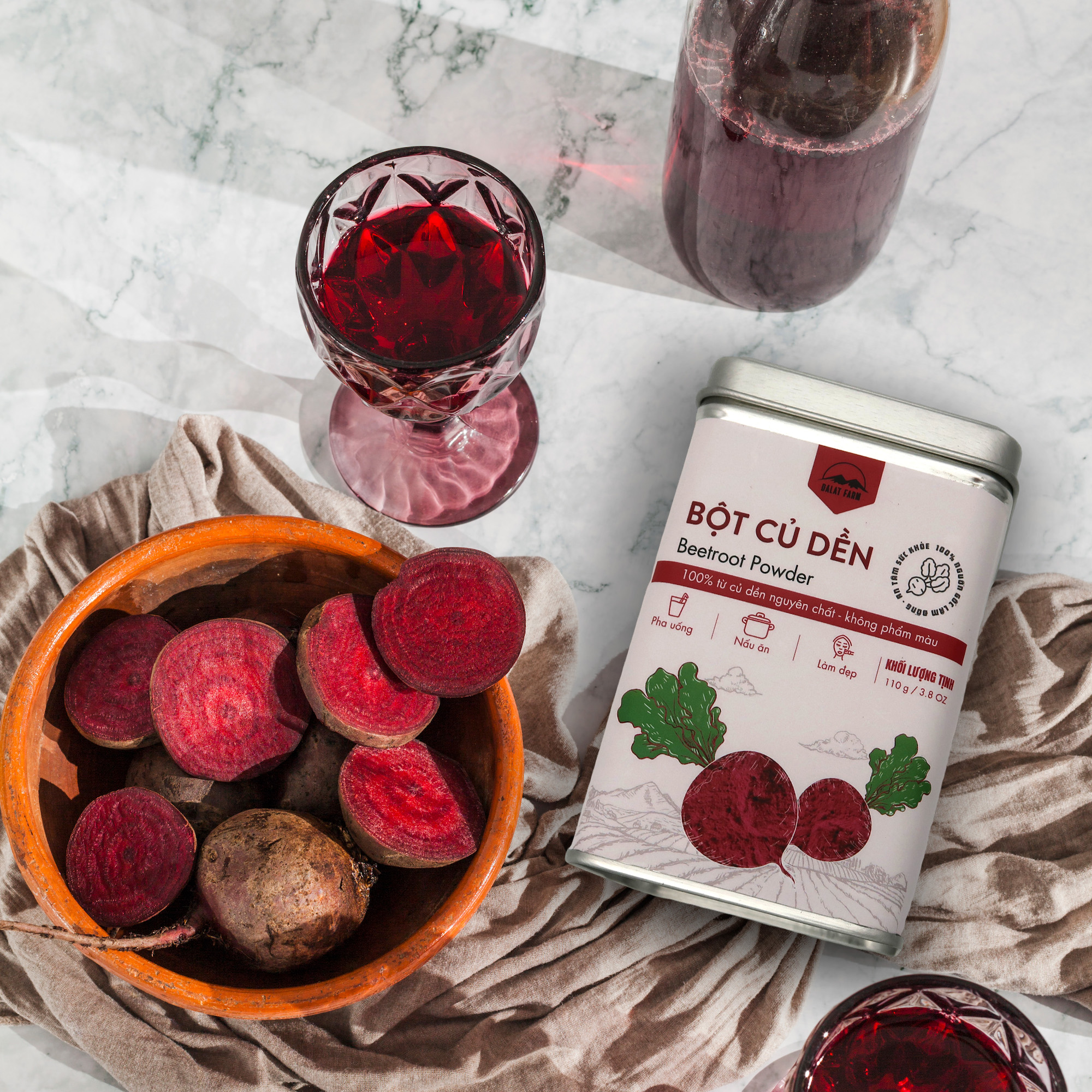 Bột Củ Dền Dalat Farm - Hộp 110Gr
