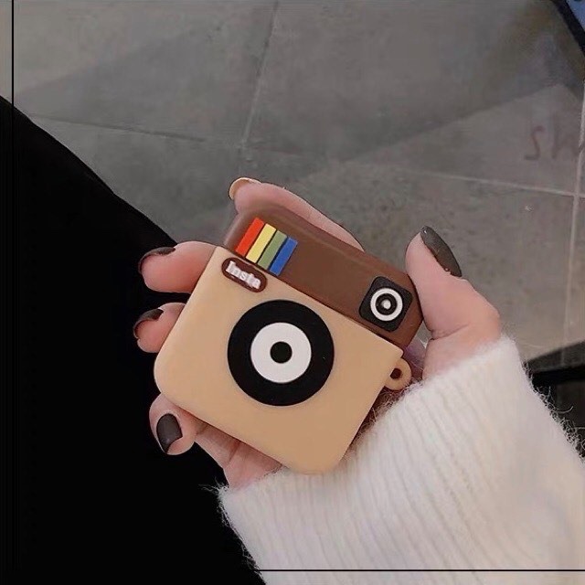 Case Airpods 1/2/pro hộp vuông Instagram (lấy tương tác)