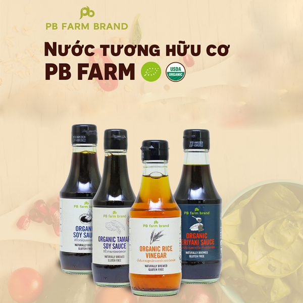 Nước tương hữu cơ ít muối cho bé 200ml - PBfarm