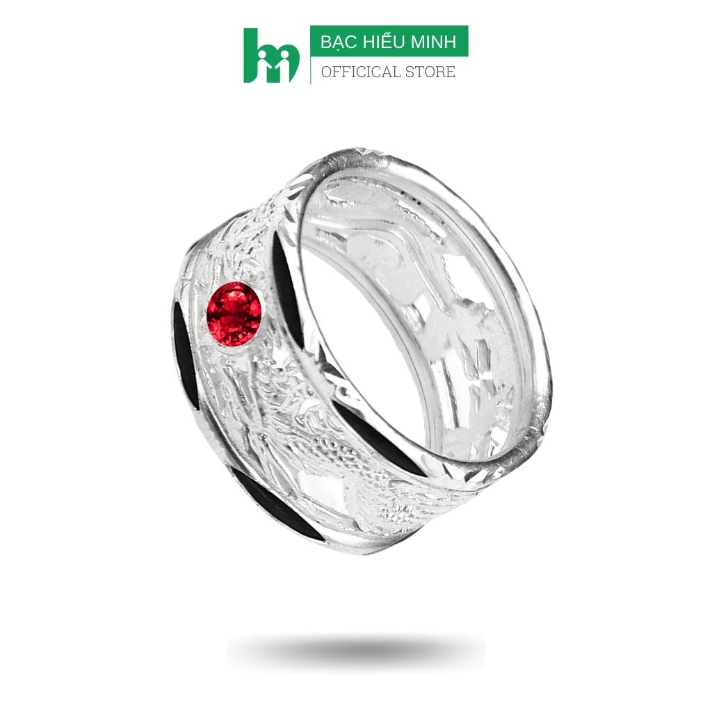 Nhẫn nam lô.ng đ.uôi v.oi may mắn bạc hiểu minh na378