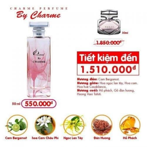 [Chính Hãng] Nước hoa nữ By chame 50ml