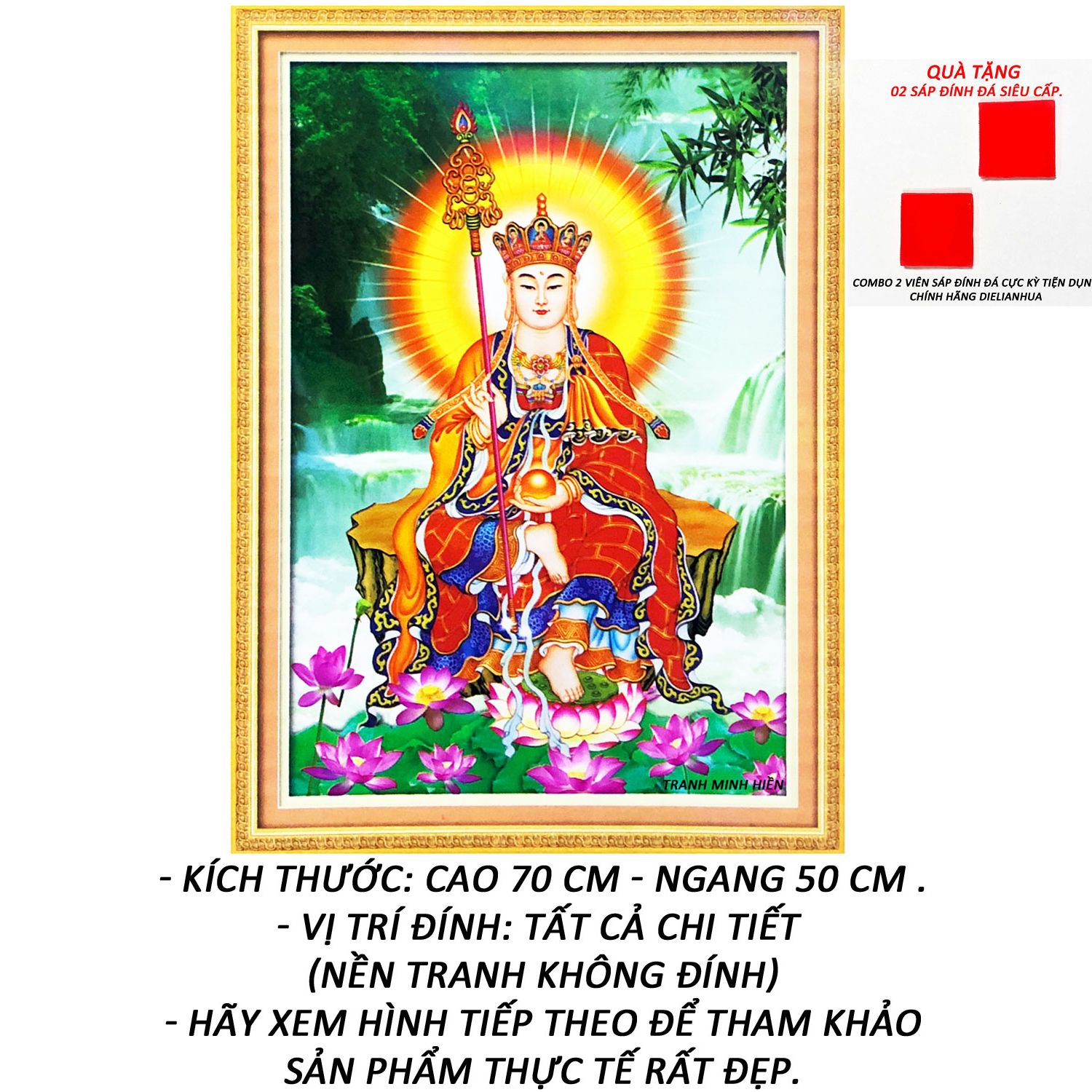 Tranh đính đá 5D - Chữ Phát - Tranh Mỹ Thuật Minh Hiền