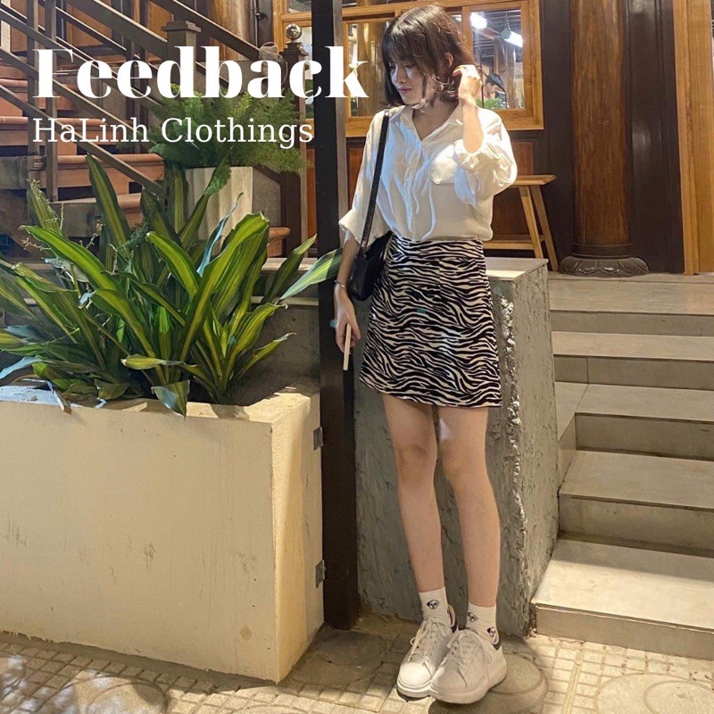 Chân Váy Chữ A Hoạ Tiết Ngựa Vằn (Ảnh thật)