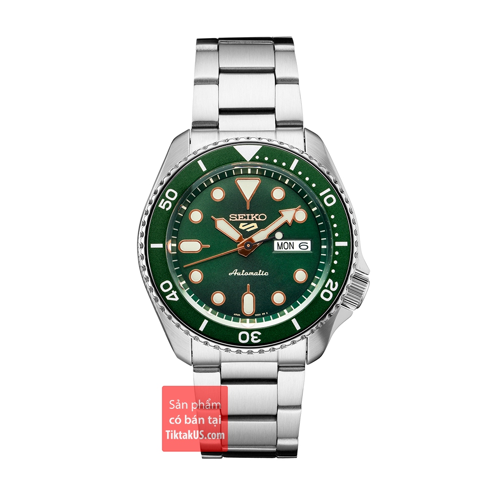 Đồng hồ nam Automatic Seiko 5 sport SRPD63K1 size 42mm dây thép vỏ thép không gỉ chống nước 100m trữ cót 40 tiếng