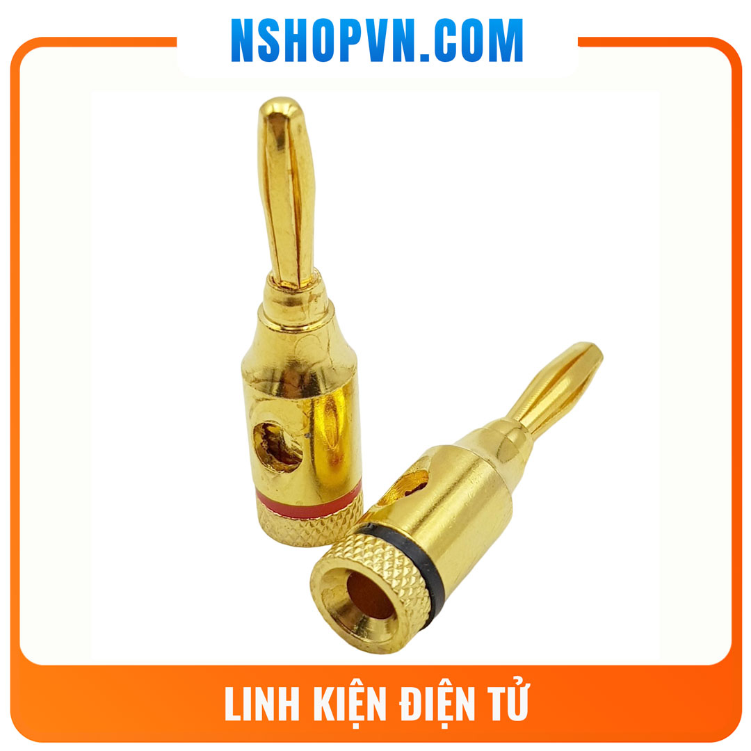 Jack bắp chuối 4mm mạ vàng