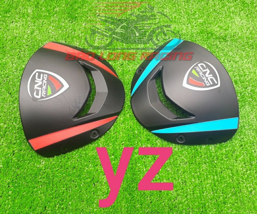 YaZ 125 ốp đầu đèn,ốp mão Sơn đen nhám Sọc đỏ và xanh...nhiều màu