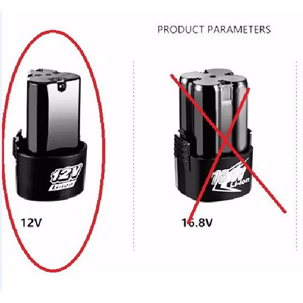 Combo 2 quả pin máy khoan 12V lion