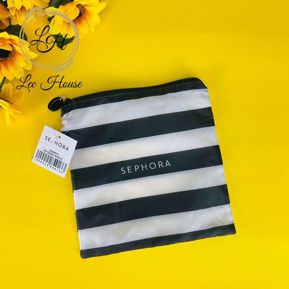 Túi vải kéo khóa Sephora Insider BTS2021BAG2 - Túi đựng mỹ phẩm, chống nước, nhỏ gọn