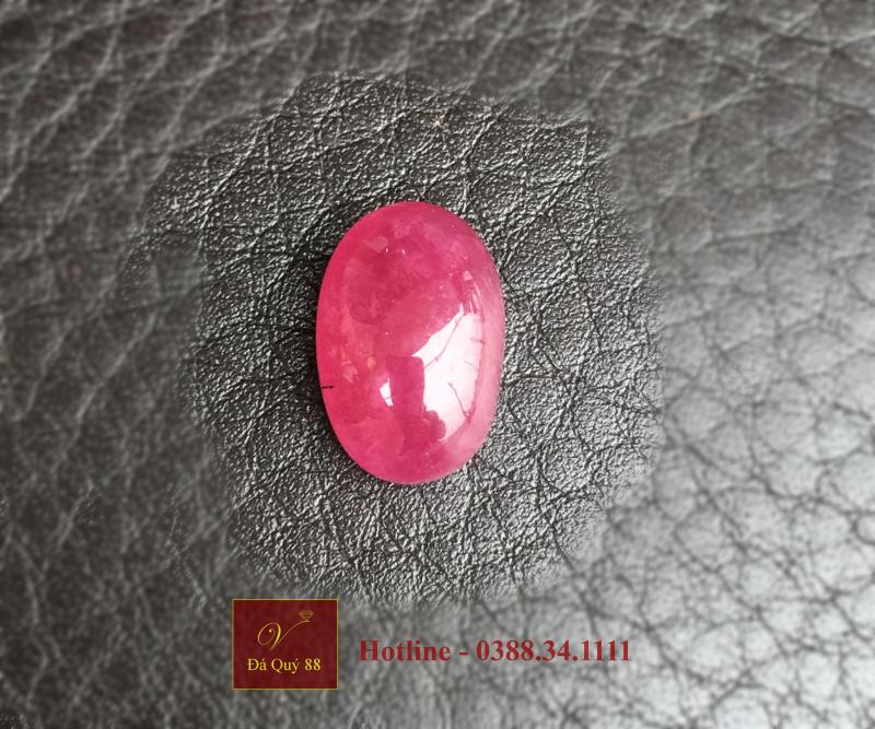 Viên Đá Ruby Tự Nhiên Yên Bái size 8,8ct Làm Mặt Nhẫn, Mặt Dây Chuyền Nam