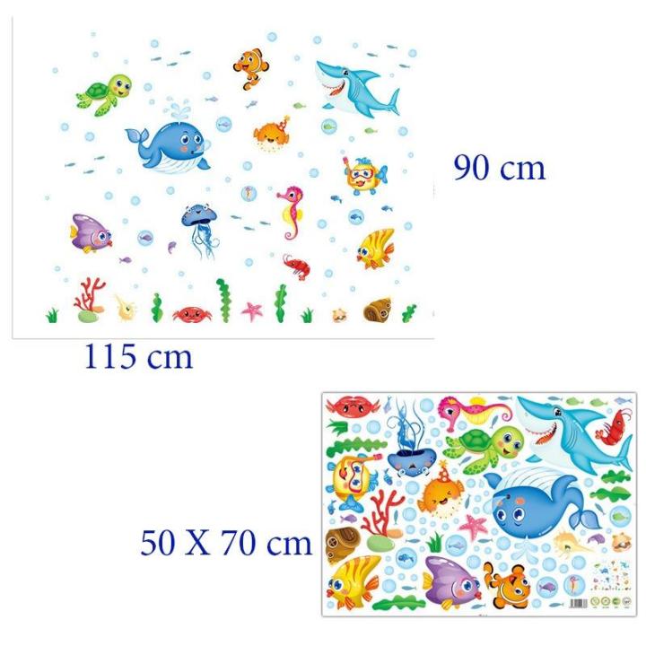 Decal dán tường Sticker Tranh Dán Tường - Động vật biển -XL7206-kiddecals