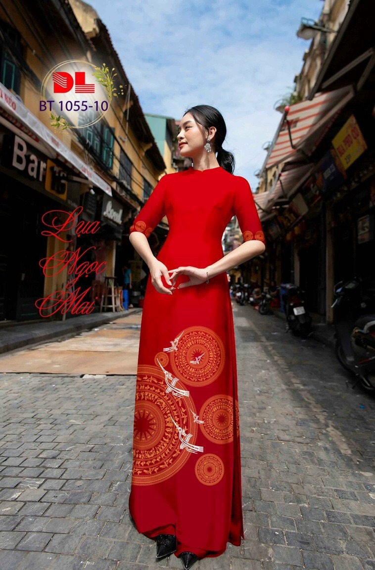 [HCM]Vải áo dài Trống Đồng