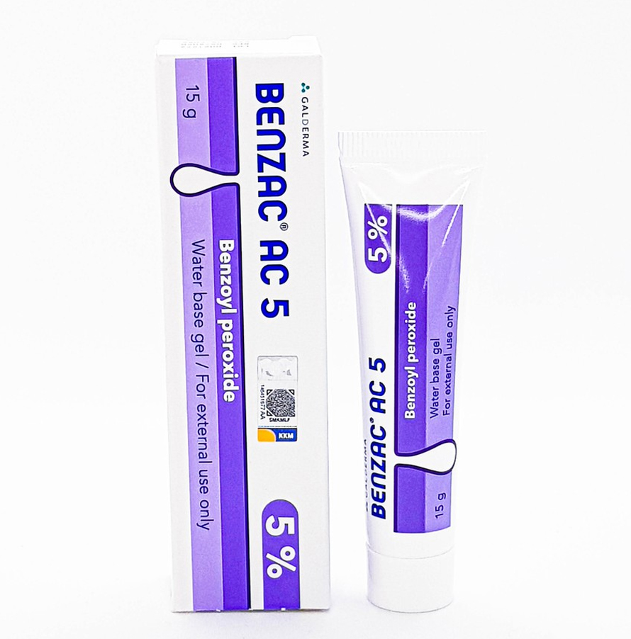 Kem chấm giảm mụn Benzac 5% Benzoyl Peroxide 15g
