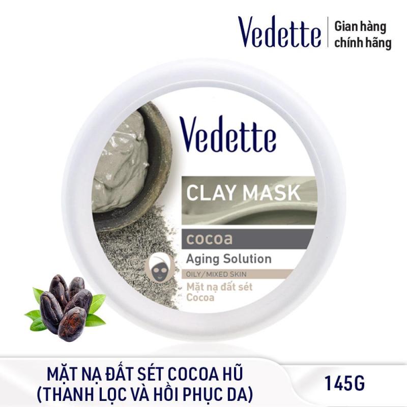 Mặt nạ đất sét sạch sâu dịu nhẹ Cocoa Vedette Clay Mask Cocoa 145g (dạng hũ)
