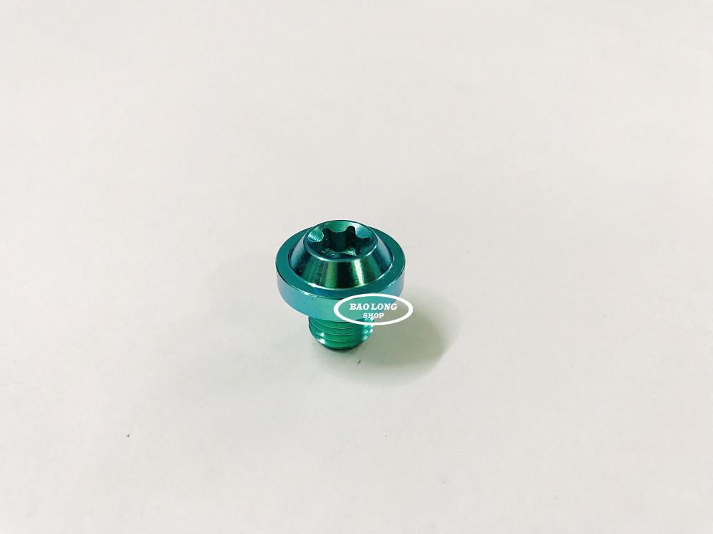Ốc TITAN GR5 gắn chân kính 10 li răng Thuận (xanh Lục Bảo)
