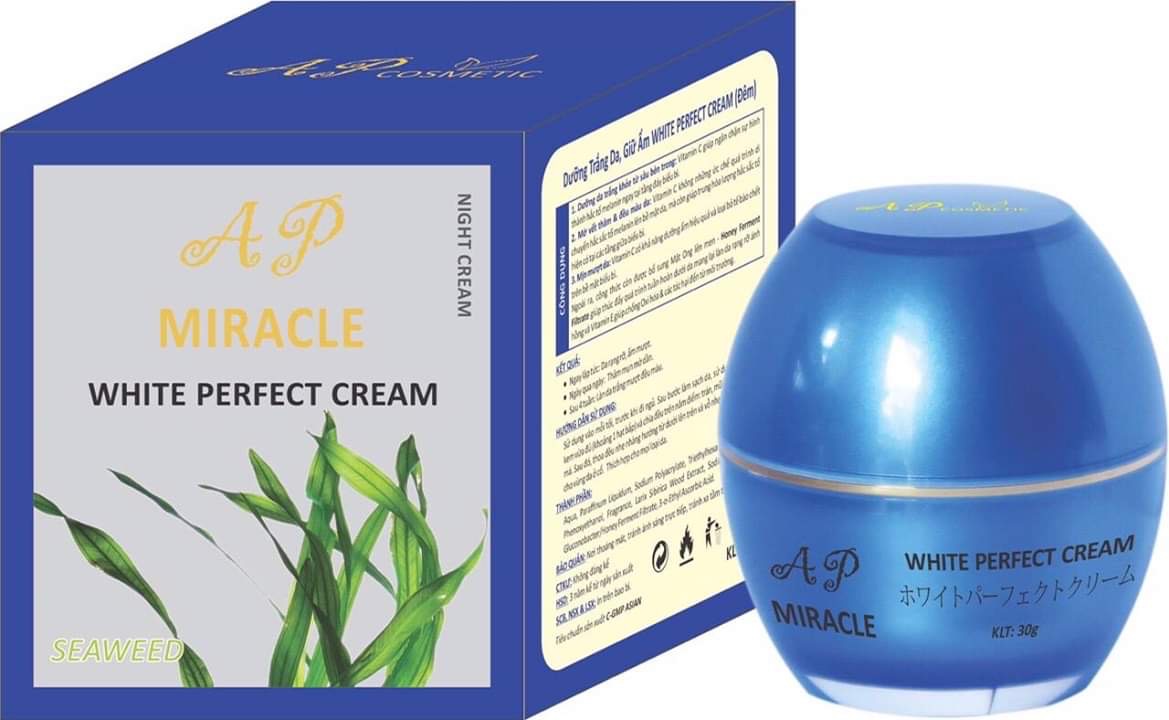 KEM DƯỠNG TRẮNG DA GIỮ ẨM ĐÊM 30G AP MIRACLE