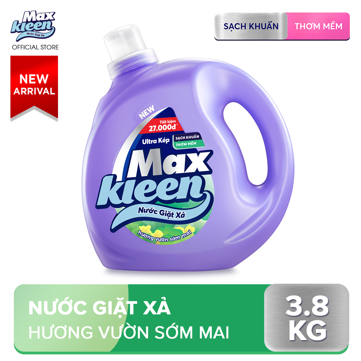 Chai Nước Giặt Xả Maxkleen Hương Vườn Sớm Mai