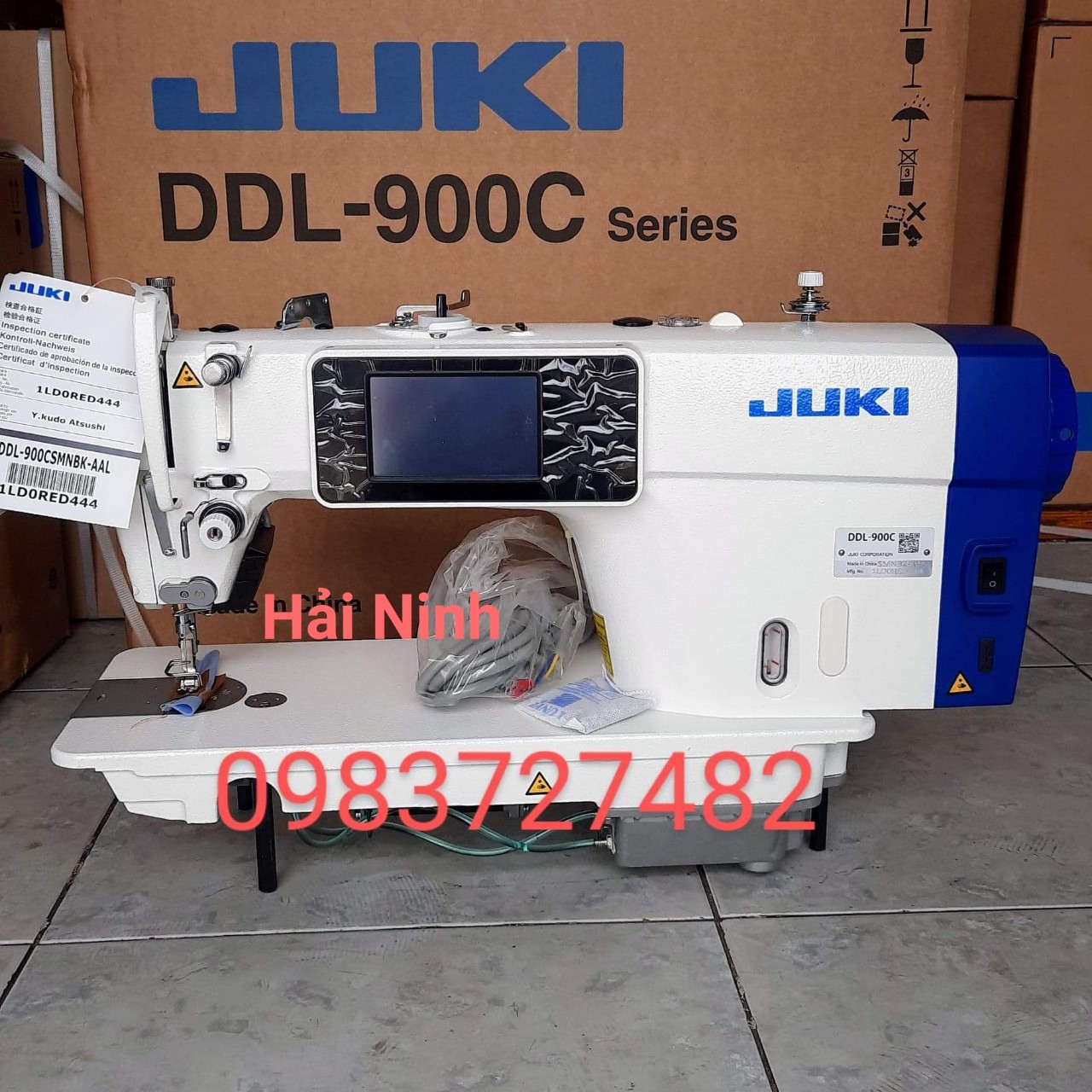 Máy 1kim JUKI 900C điện tử chính hãng 100% mới nguyên đai nguyên kiện, máy đủ bộ có tặng kèm kim, vít, dầu máy...