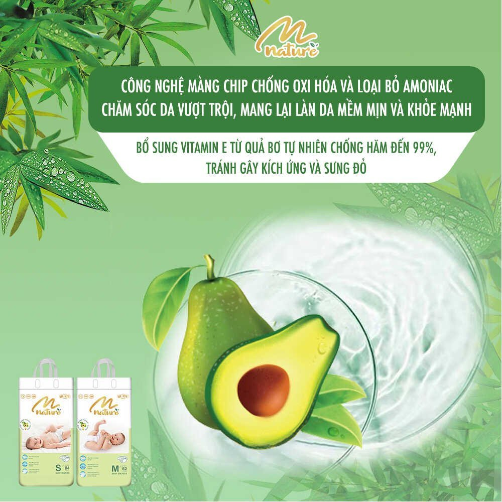 [Thử Là Ưng]Lẻ 1 Miếng Bỉm Tã Dán/Quần MOMODIAMOND NATURE Hạt Quả Bơ(Tinh Chất Vitamin E)
