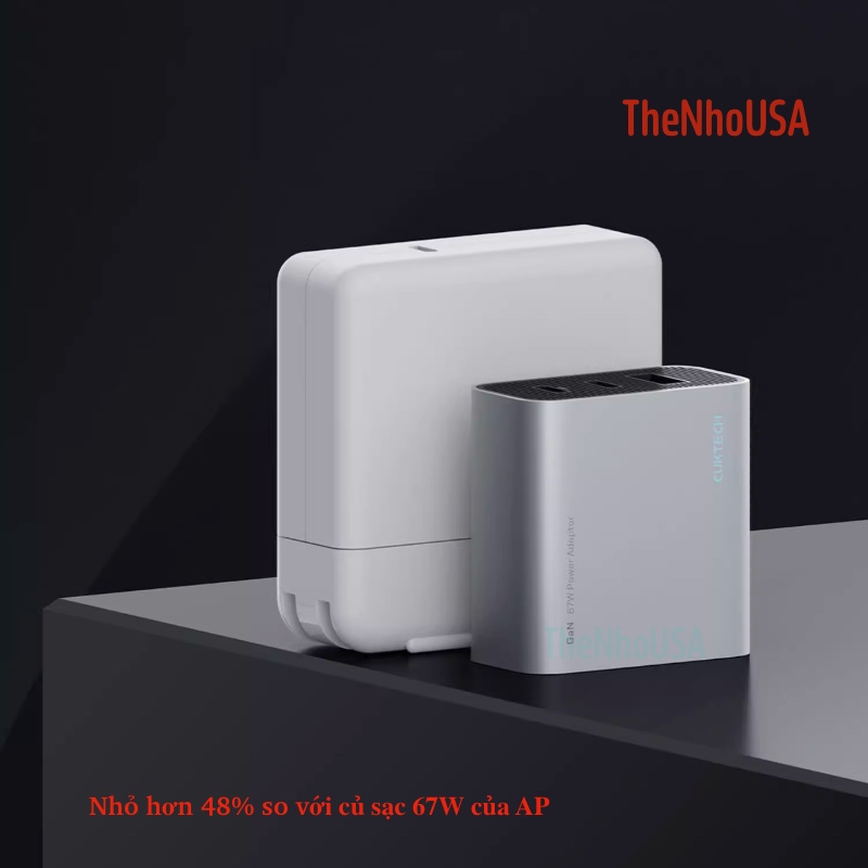 Củ sạc nhanh Cuktech 67W 15C 3 cổng 2C1A PD PPS QC3+