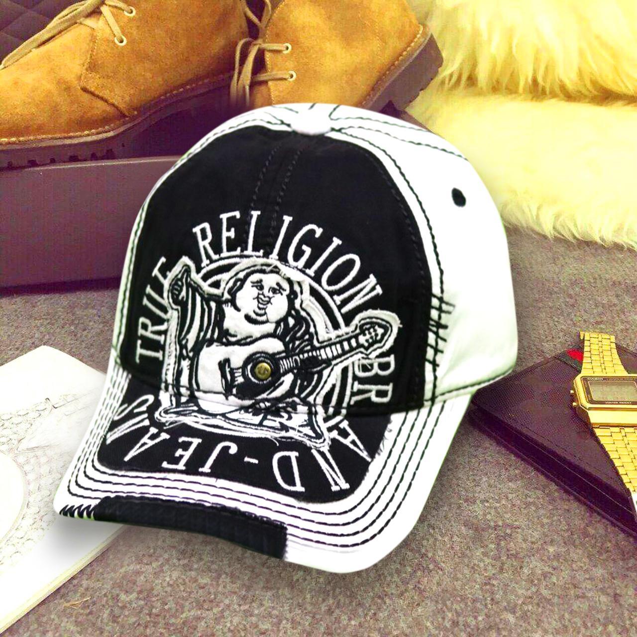 Mũ lưỡi trai ông địa cầm đàn xuất khẩu (màu trắng phối đen)