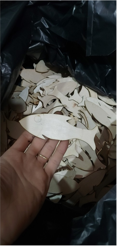 Cá gỗ tô màu