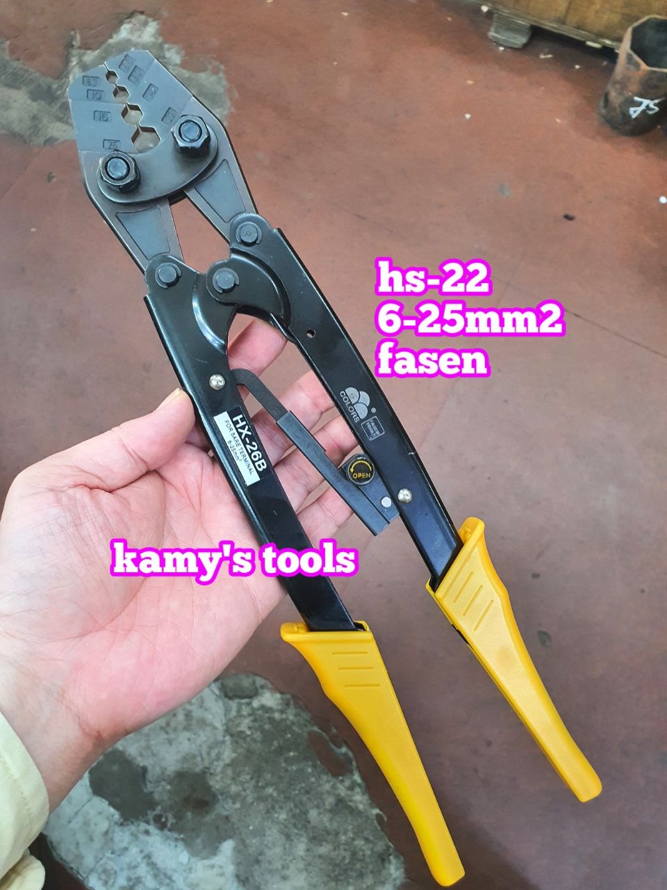 Kìm bấm cos 25mm fasen hs-22 5.5-22mm2
