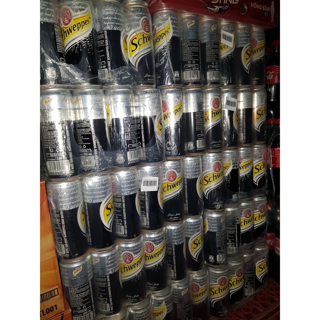 ☽☎✇  Nước Ngọt Có Gas Soda Schweppes Soft Drink Lon 330ml Tháng 06/2022