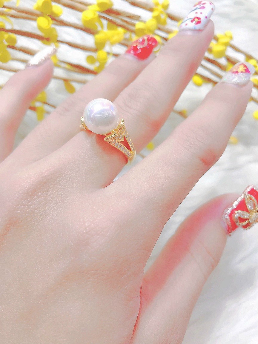 Nhẫn Nữ Thời Trang Ngọc Trai Mẫu UH045R310121 Mạ Vàng 18K  - Mang đi chơi, đi tiệc rất đẹp - Bao hoàn tiền - nhẫn nữ đẹp  , nhẫn thời trang đẹp , bền mà