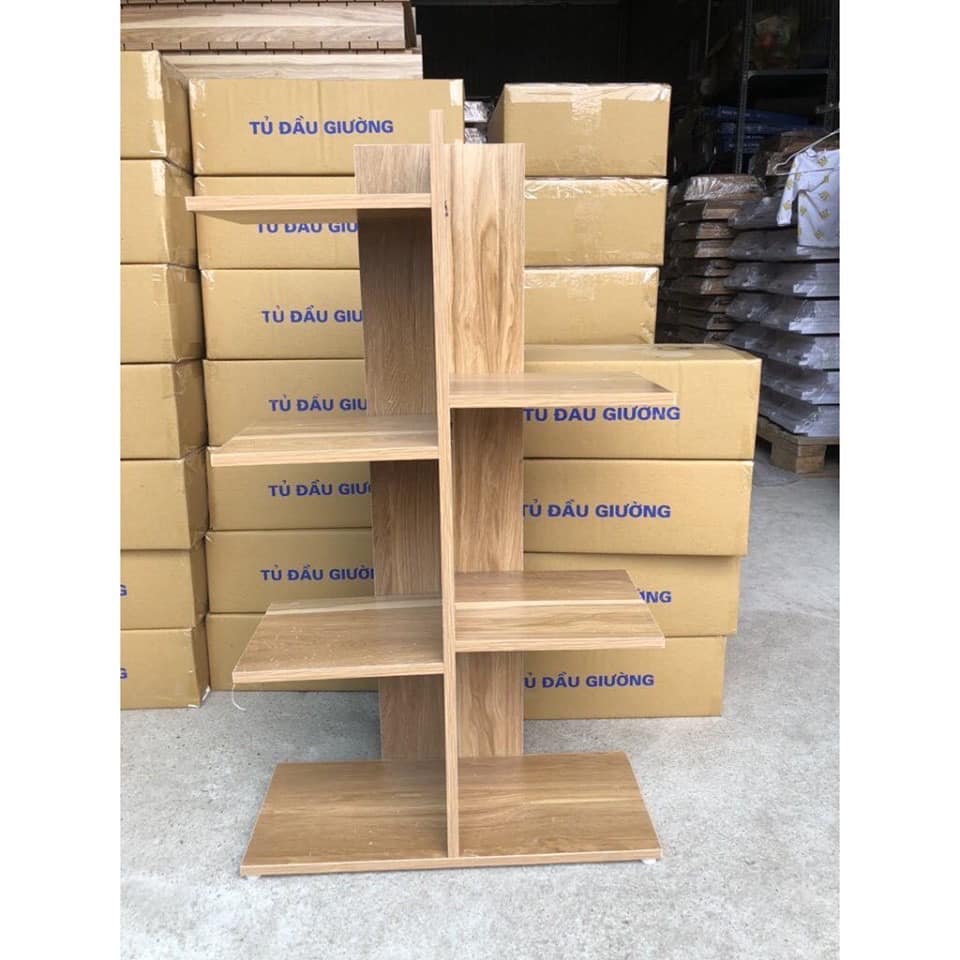 KỆ SÁCH VÂN GỖ VUÔNG 5 TẦNG ( HINH VUÔNG )