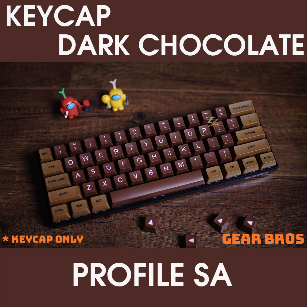 Keycap SA Profile Dark Chocolate ABS Double Shot 108 Phím