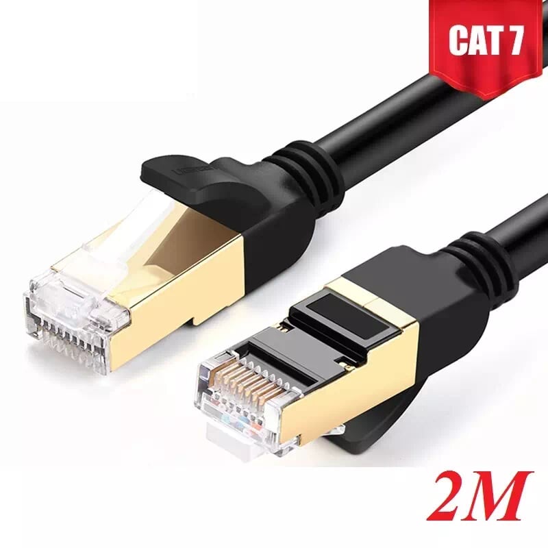 Ugreen 11269 2m màu đen cáp mạng lan cat7 stp chống nhiễu nw107