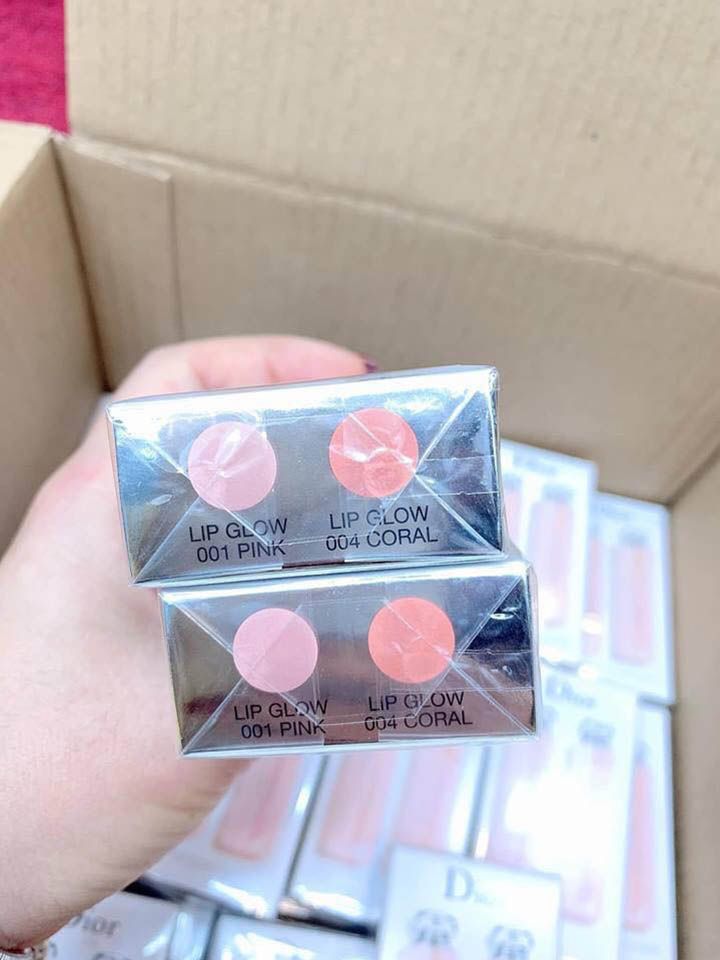 [HCM]Set 2 cây son dưỡng có màu Dior Lip Glow (Pink 001 - Coral 004) Authentic