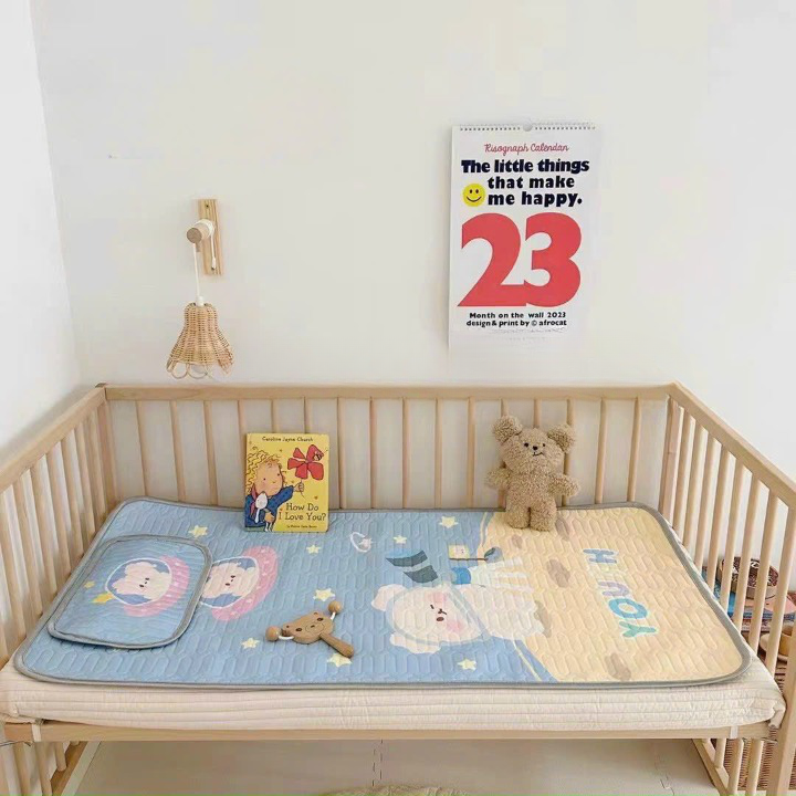 Chiếu điều hoà kèm gối cao su non 5D cho bé