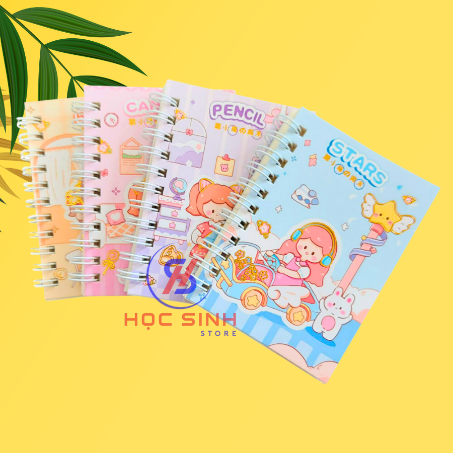 Sổ lò xo 160 trang a7 - 666 nhỏ gọn, dễ thương, sổ tay dễ thương a7