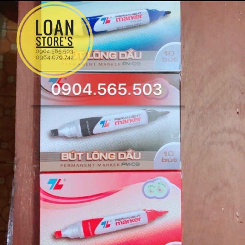 HỘP 10 BÚT LÔNG DẦU THIÊN LONG PM-09
