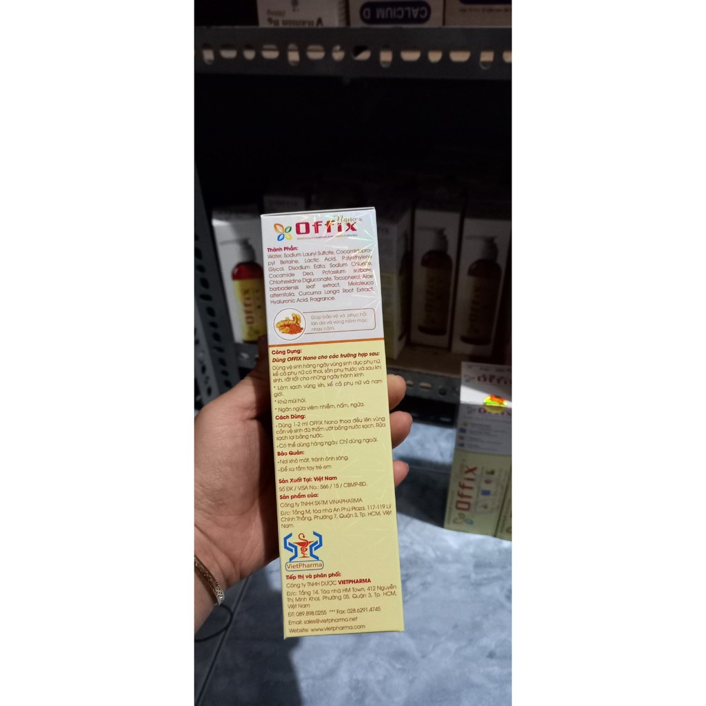 Dung dịch vệ sinh phụ nữ OFFIX nghệ nano 180ml