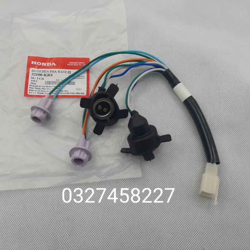 Dây điện đuôi đèn pha xe Wave Alpha, ZX, Future 1 zin