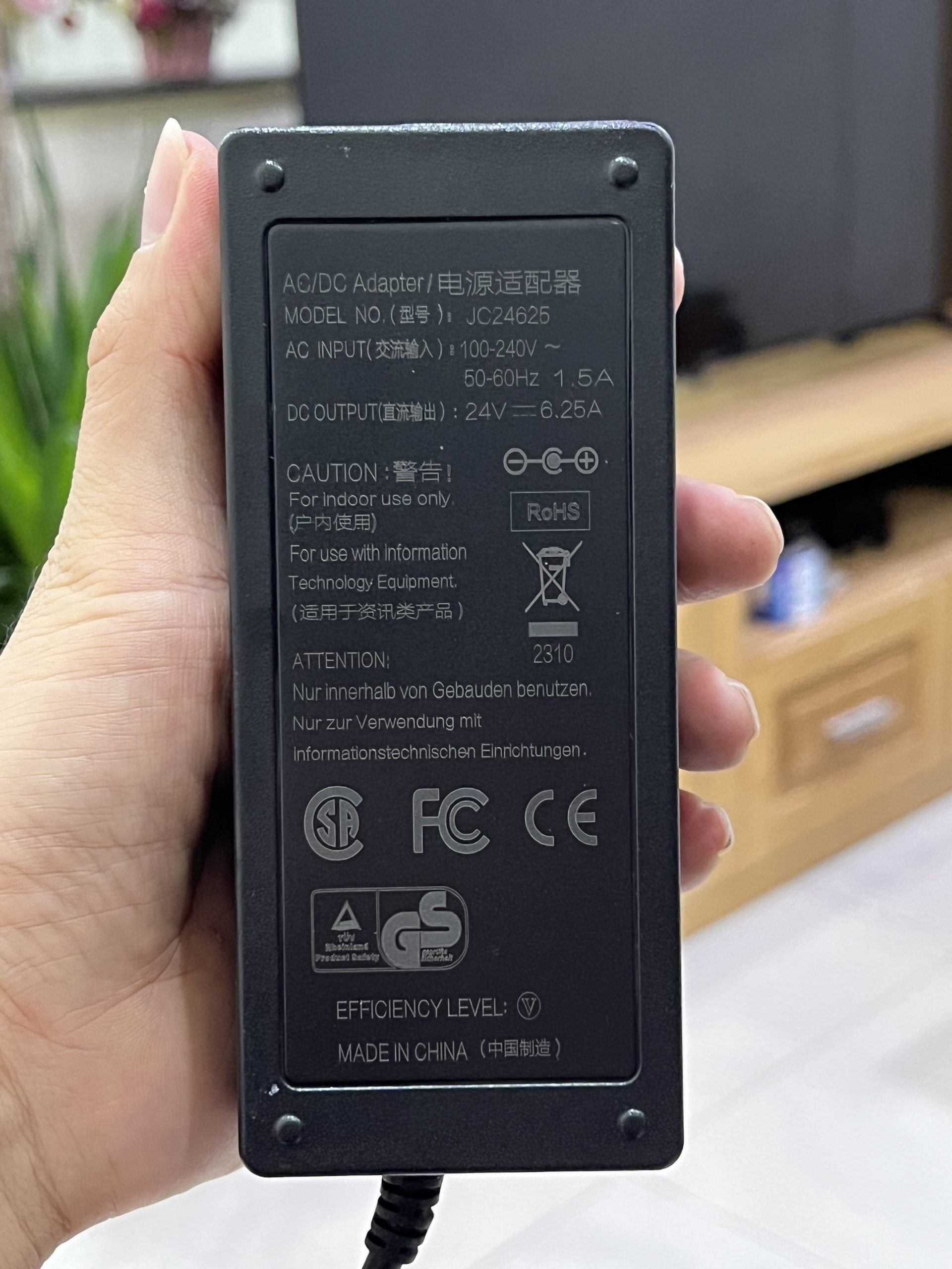 Adapter nguồn 24v 6.25a