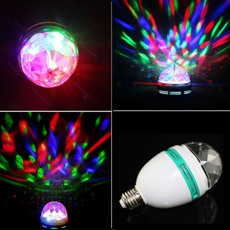 Đèn chớp Đèn led xoay 7 màu tự động- WTD-bs
