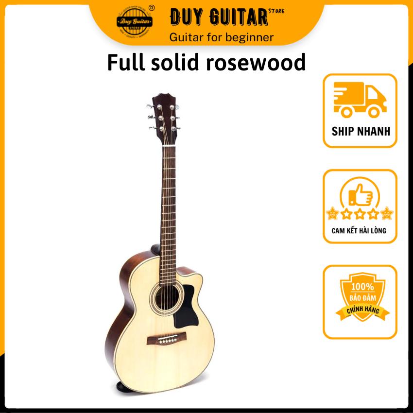 Acoustic guitar solid top back anh side DJ150 Duy Guitar