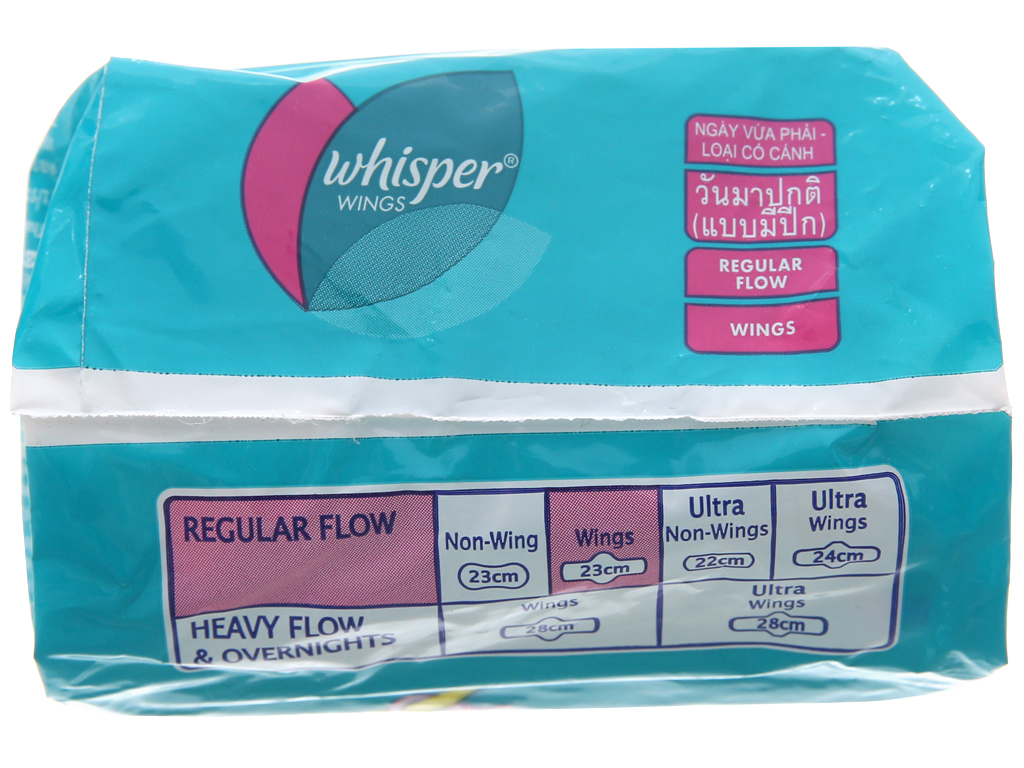 Băng vệ sinh Whisper siêu bảo vệ có cánh 10 miếng