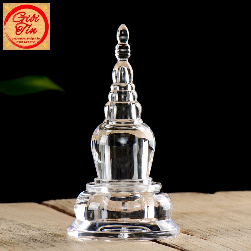 Tháp Xá Lợi Trong Suốt Giới Tín Pháp Bảo