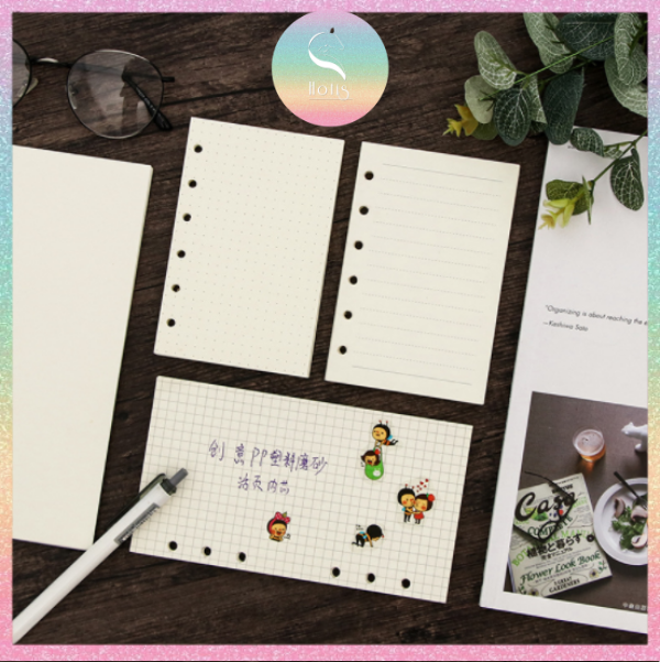 Giấy refill ruột sổ bìa còng Hotis binder notebook A7/ A6/ A5/ B5/ A4