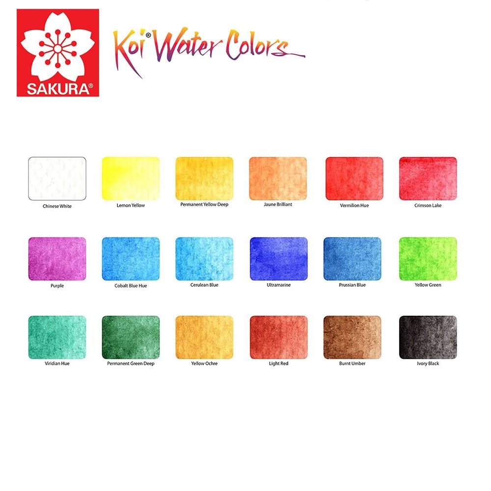Màu Nước SAKURA Koi Watercolor 18 mầu
