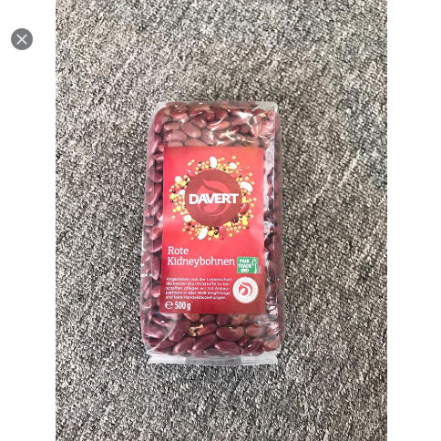 Đậu đỏ hữu cơ chưa rang Davert (500g)